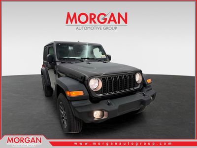 2026 Jeep Wrangler Sport S in Granite Crystal Metallic Clearcoat — front three-quarter view