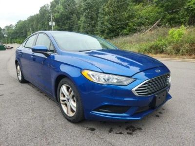 2018 Ford Fusion SE in Blue — front three-quarter view