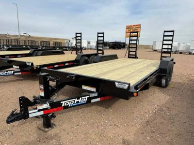 2024 TOP HAT EH 18' x 83" EQUIPMENT HAULER — front three-quarter view