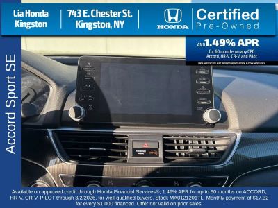 2021 Honda Accord Sedan Sport SE 1.5T CVT — photo 16 view