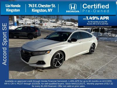 2021 Honda Accord Sedan Sport SE 1.5T CVT — interior view