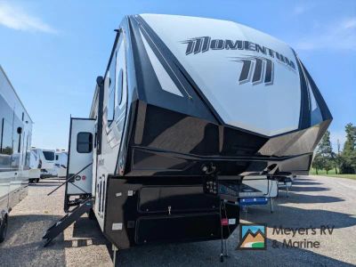 2026 Grand Design Momentum 344M — front three-quarter view