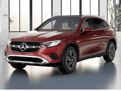2026 Mercedes-Benz GLC 300 in MANUFAKTUR Patagonia Red Metallic — front three-quarter view