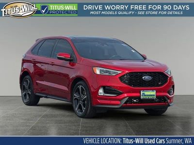 2020 Ford Edge ST in Red Metallic — front three-quarter view