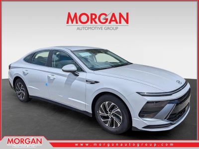 2026 Hyundai SONATA SEL Sport in Serenity White — front three-quarter view