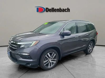 2018 Honda Pilot Elite in Gray — front three-quarter view