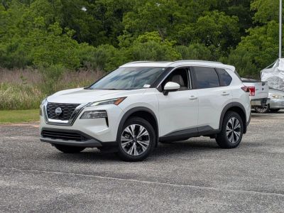 2023 Nissan Rogue SV in White — front three-quarter view