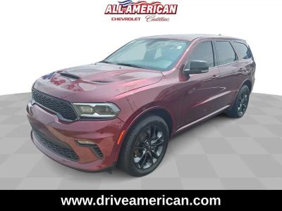 2021 Dodge Durango GT Plus in In-Violet Clearcoat [Red] — front three-quarter view
