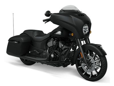 2021 Indian Motorcycle Chieftain Dark Horse N21TCDBBAH in Thunder Black Smoke — front three-quarter view