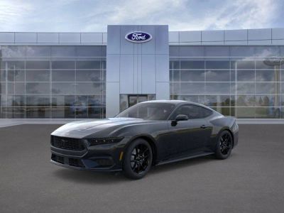 2026 Ford Mustang in Shadow Black — front three-quarter view