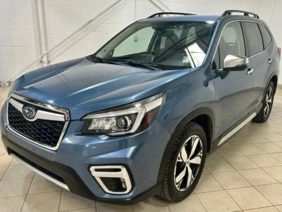 2019 Subaru Forester Touring in Horizon Blue Pearl — front three-quarter view