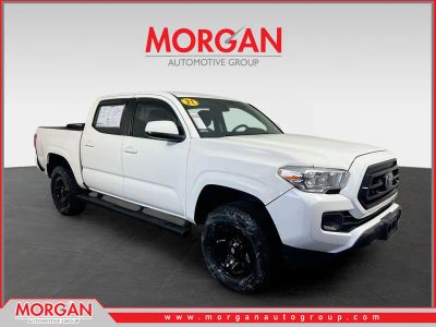 2021 Toyota Tacoma SR in Super White — front three-quarter view