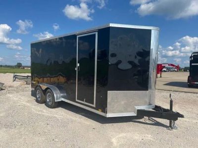 2023 PACE CARGO FLAT SE 7X16 — side profile view