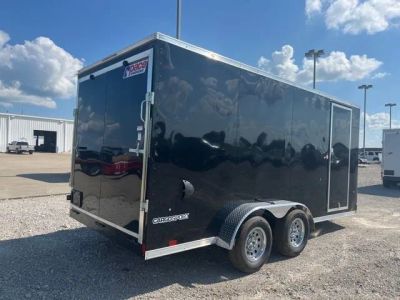 2023 PACE CARGO FLAT SE 7X16 — rear three-quarter view