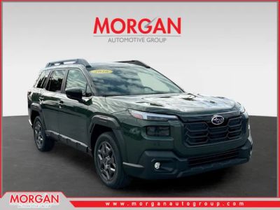 2026 Subaru Outback Premium in Green — front three-quarter view