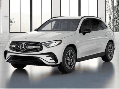 2026 Mercedes-Benz GLC 300 in MANUFAKTUR Moonlight White Metallic — front three-quarter view