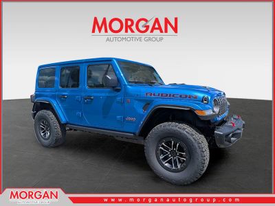 2026 Jeep Wrangler Rubicon in Blue — front three-quarter view