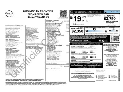 2023 Nissan Frontier PRO-4X — rear three-quarter view