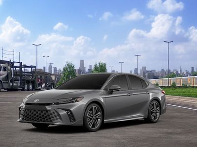 2026 Toyota Camry XSE in Heavy Metal — front three-quarter view