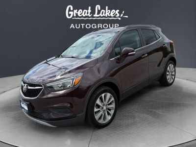 2018 Buick Encore Preferred in Black Cherry Metallic — front three-quarter view