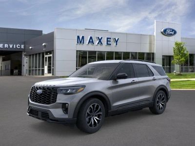 2026 Ford Explorer ST-Line in Carbonized Gray Metallic — front three-quarter view