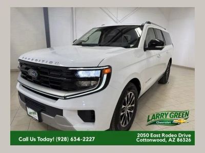 2025 Ford Expedition Max Platinum in White — front three-quarter view