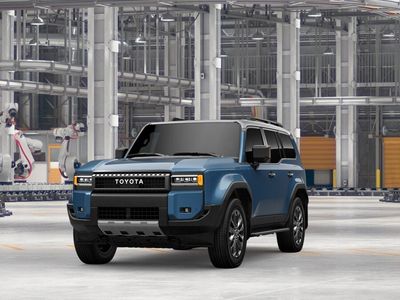 2026 Toyota Land Cruiser N/A in Heritage Blue/Grayscape — front three-quarter view