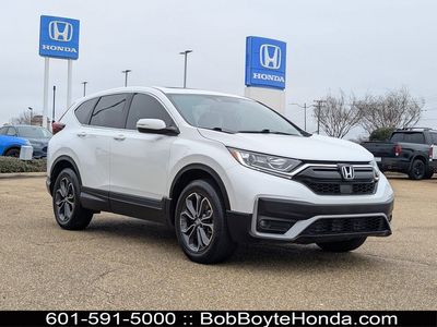 2022 Honda CR-V EX-L in Platinum White Pearl — front three-quarter view