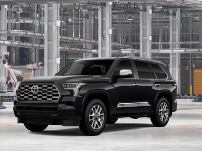 2026 Toyota Sequoia 1794 Edition in Midnight Black Metallic — front three-quarter view
