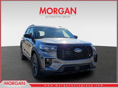 2026 Ford Explorer ST in Gray — front three-quarter view