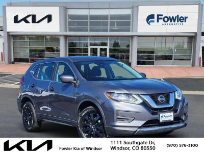 2020 Nissan Rogue S AWD in Gun Metallic — front three-quarter view
