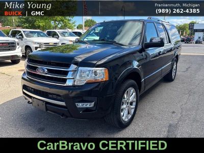 2017 Ford Expedition EL Limited in Black — front three-quarter view