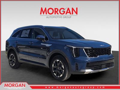 2026 Kia Sorento S in Midnight Lake Blue — front three-quarter view