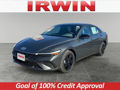 2026 Hyundai Elantra SEL Sport in Gray — front three-quarter view