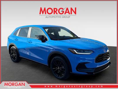 2026 Honda HR-V Sport in Boost Blue Pearl — front three-quarter view