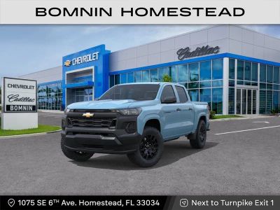 2026 Chevrolet Colorado WT in Snowdrift Metallic — front three-quarter view