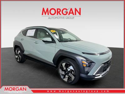 2024 Hyundai Kona Limited in Mirage Green — front three-quarter view