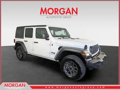 2026 Jeep Wrangler Sport S in White — front three-quarter view