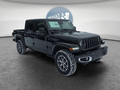 2026 Jeep Gladiator Sport S in Black Clearcoat — front three-quarter view