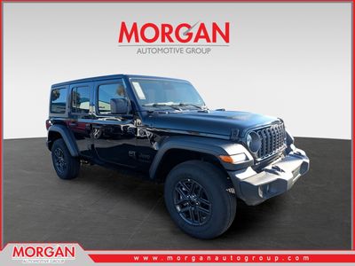 2026 Jeep Wrangler Sport S in Black — front three-quarter view