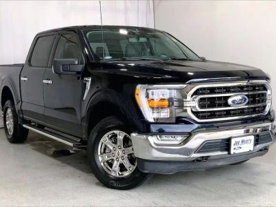 2022 Ford F-150 in Blue Metallic — front three-quarter view