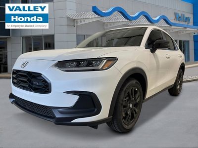 2026 Honda HR-V Sport in Platinum White Pearl — front three-quarter view