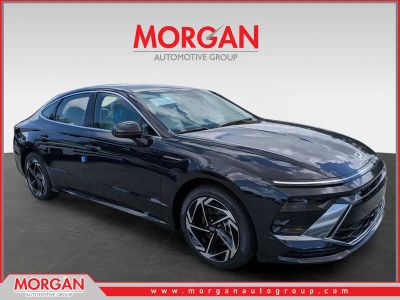 2026 Hyundai SONATA SEL Sport in Carbon Blue — front three-quarter view