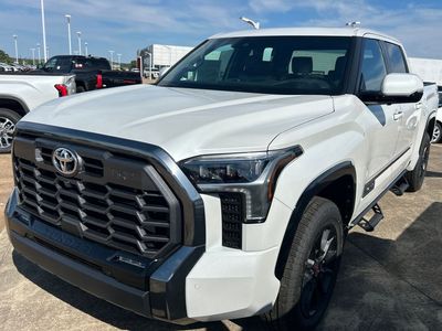 2026 Toyota Tundra Platinum in Wind Chill Pearl — front three-quarter view