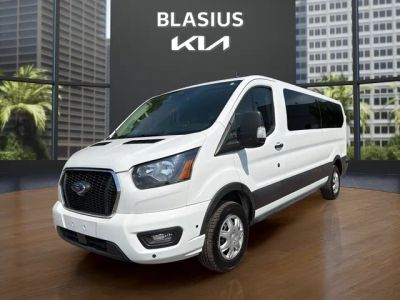 2024 Ford Transit-350 XLT in Oxford White — front three-quarter view