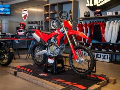 2026 Ducati Desmo450 MX — front three-quarter view