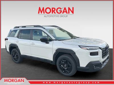 2026 Subaru Outback Limited in Crystal White Pearl — front three-quarter view