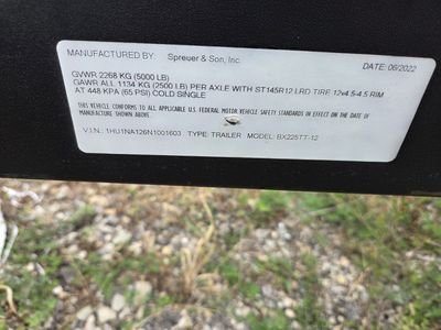 2022 Hoosier Boat Trailers BX225TT-12 MANUAL CRANK - Photo 7