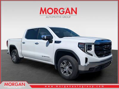 2025 GMC Sierra 1500 SLT in White — front three-quarter view