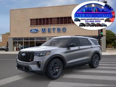 2026 Ford Explorer ST in Carbonized Gray Metallic — front three-quarter view